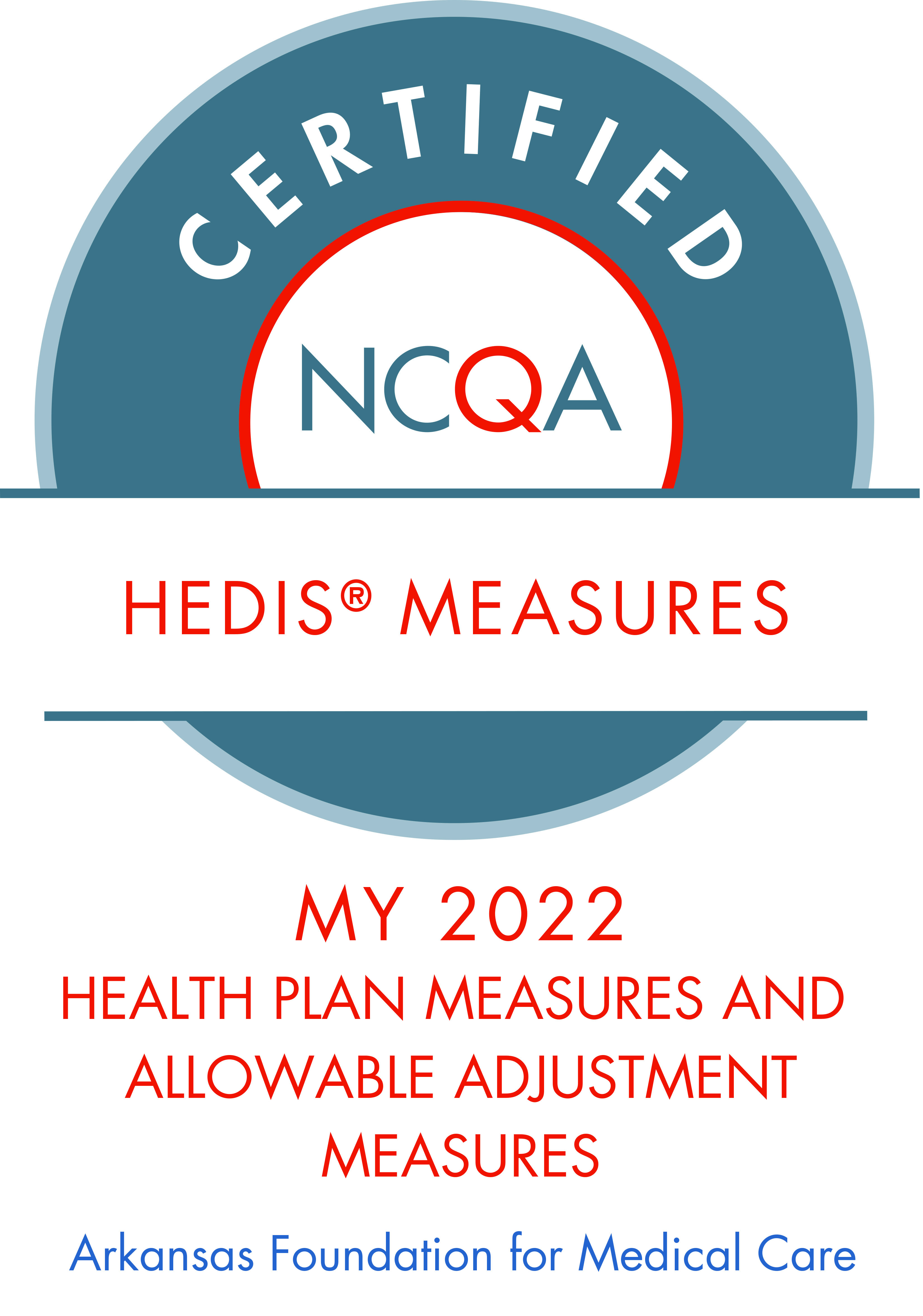 Certified HEDIS Measures HP and AA MY 2022 Arkansas Foundation for Medical Care